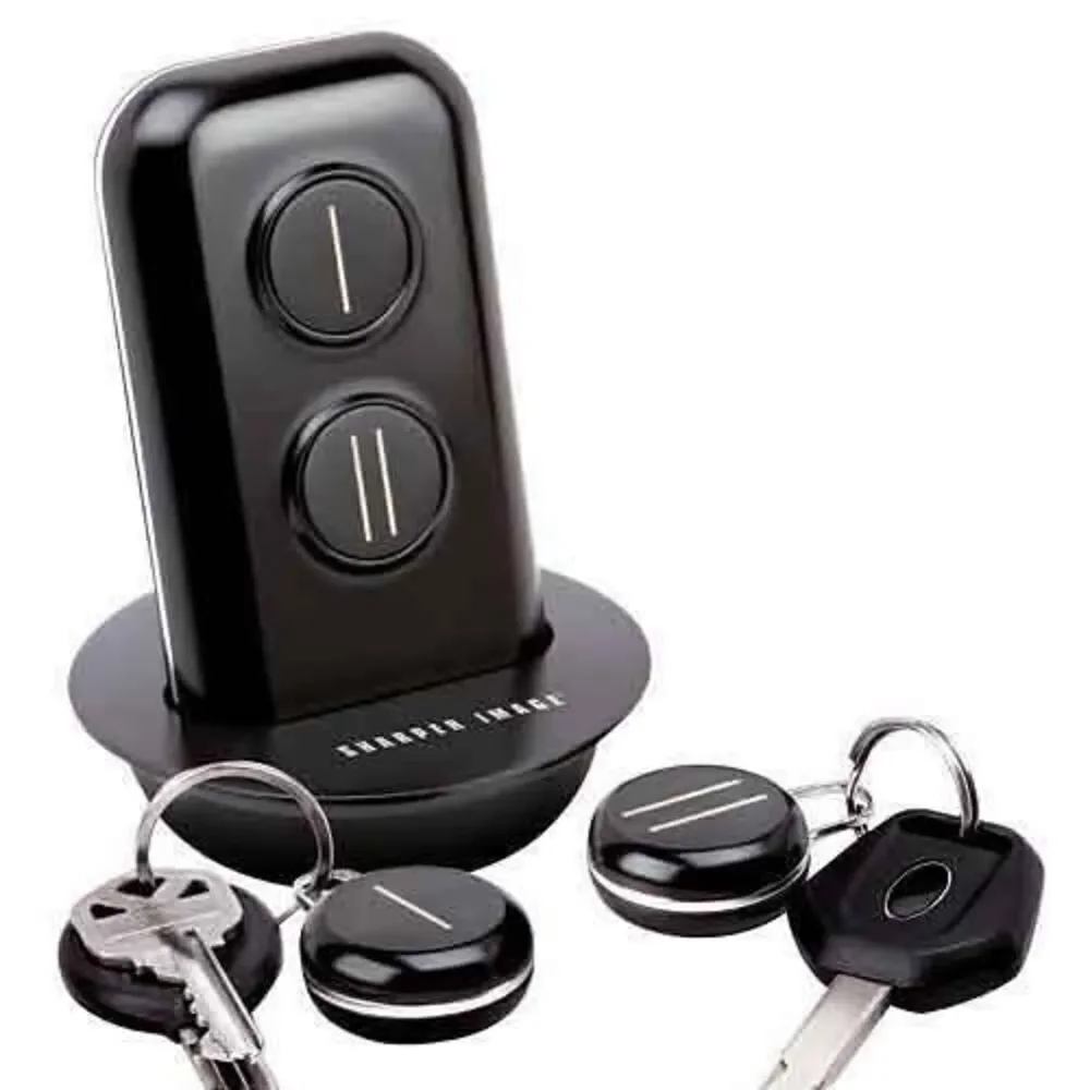 NEW Sharper Image Portable Electronic Key Finder Two (2) Fobs 45' Range Wireless